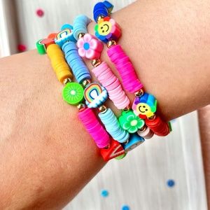Flower bracelets , Rainbow bracelets| Heishi bracelet | girls accessories